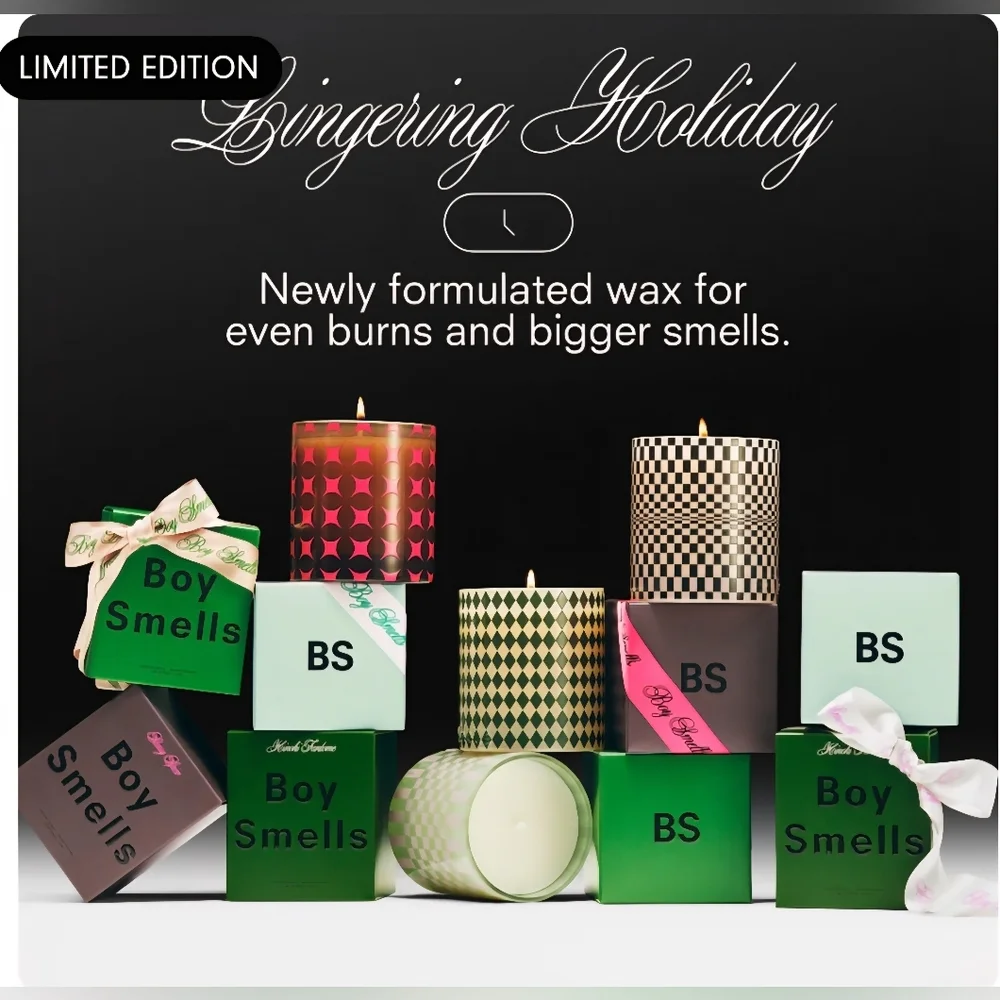 BOY SMELLS Votive Holiday Set Of 4 Candles, Retail Price $98.00 USD